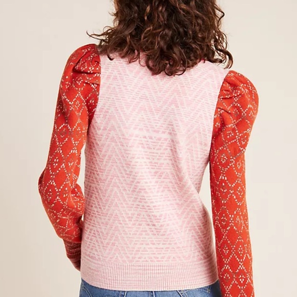ANTHROPOLOGIE GORGEOUS CHERIE PUFF-SLEEVED SWEATER - EUC - MEDIUM - Picture 3 of 13